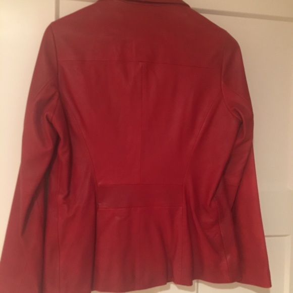 Leather red jacket - Picture 3 of 3